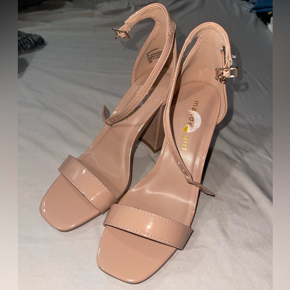 Madden Girl Strap Nude Heels